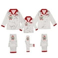 thumbnail image 3 of Wuxian Christmas Matching Family Outfits Silk Stain Button Down Solid Color Clothing Outfits Set Blouse Shirts And Pj'S Pants Fashion Suits For Dad Outfits Set,Light Gray,L, 3 of 8
