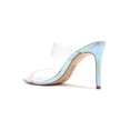 thumbnail image 3 of Schutz Multicolor Open Toe Translucent Straps Stiletto High Heel Sandals (Rainbow, 11), 3 of 3