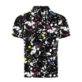 thumbnail image 2 of Men's Shirts Summer Lapel Collar Button T Shirts Mens Casual Printed Turn Down Loose Lightweight Comfy Short Sleeve Shirt, 2 of 5