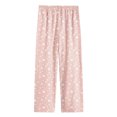 thumbnail image 3 of ZyeKqe Kids Plaid Pajamas Pants Toddler High Waisted Lounge Pants Boys Girls Straight Wide Leg Casual Comfy Sleep Bottoms, 3 of 3