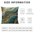 thumbnail image 5 of Chilfamy Paint Blue Green and Gold Liquid Marbling Ink Marble Abstract Pattern Aqua Nature Stone Turquoise Water Throw Pillow Case Decorative Cushion Cover for Sofa Couch Bed 12x12in, 5 of 5