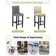 thumbnail image 3 of Sage Green Yellow Spring Floral Bar Stool Covers Set of 6, Watercolor Botanical Summer Flowers Stretch Bar Chair Covers with Backs, Removable Pub Counter Chair Cover for Kitchen Dining Room Cafe, 3 of 7