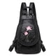 thumbnail image 4 of Mochila pequeña, bolso de pecho multifuncional, bolso de hombro, mochila de cuero suave de PU, mochila de moda para mujer, 4 of 6