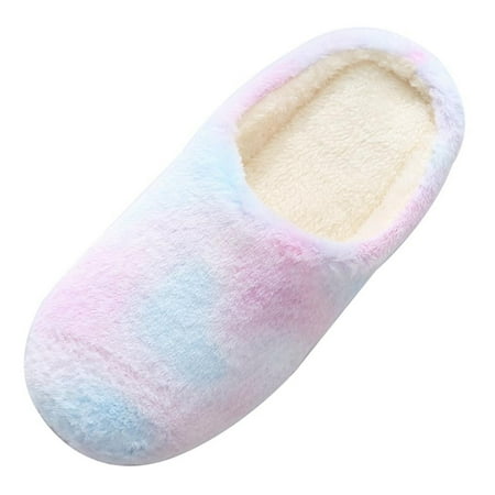 

Cute Slippers | Rainbow Slippers | Plush Home Slides Shoes