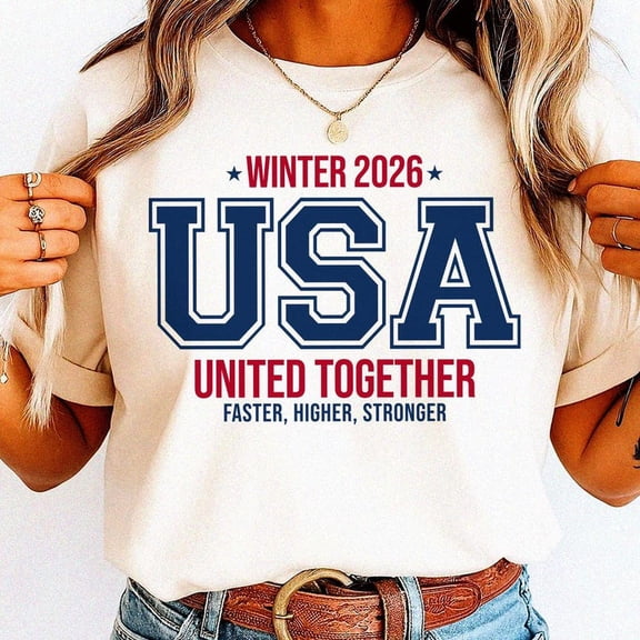 USA Winter 2026 Sports Graphic Shirt Milano Cortina Inspired American Athletic Design, Comfort Colors Unisex Cotton T-Shirt, Size S-3XL