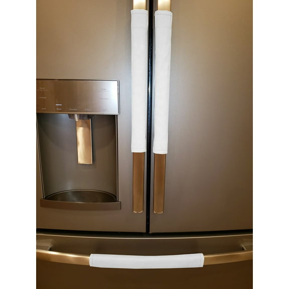 Solid Refrigerator Oven Dishwasher Handle Covers by Penny's Needful Things (15 Inch) (Set of 2) (White)