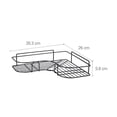 thumbnail image 3 of Estante triangular de hierro negro, montaje adhesivo sin perforaciones para maximizar el espacio en cualquier rincón, ideal para baño, cocina, oficina o lavandería., 3 of 6