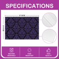thumbnail image 2 of Erosebridal Boho Black Purple Damask Placemats Set of 4, Victorian Baroque Table Mats for Dining Table Set of 4, 2 of 4