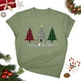 thumbnail image 2 of larppty Christmas Tree Shirt for Women Merry Christmas Printed T-Shirts Short Sleeve Holiday Tee Xmas Gift Tops (Light Green, XL), 2 of 8