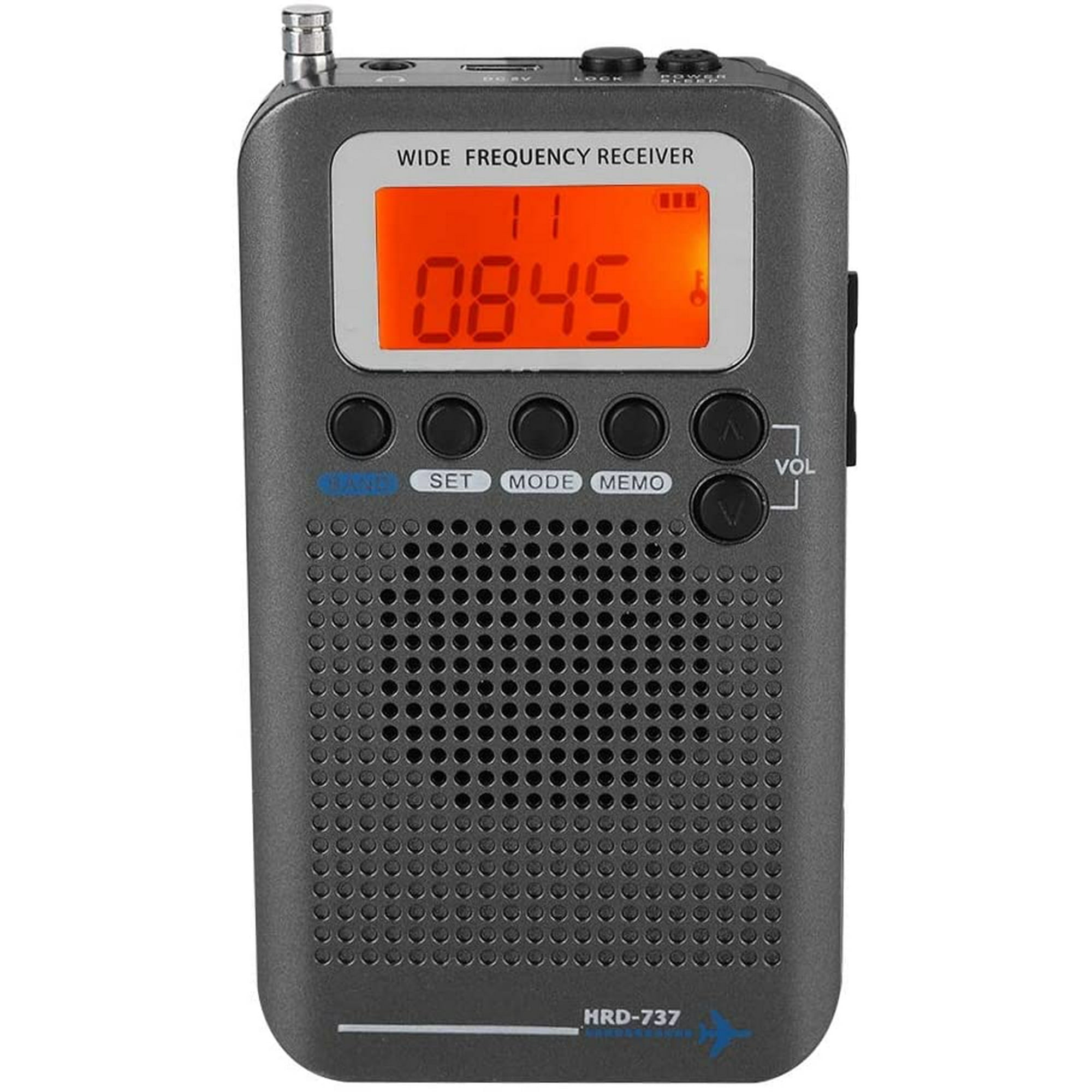Scanner Radio, Batterie intégrée Récepteur Toutes Bandes Réception
