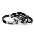 thumbnail image 2 of Guardurnaity De Acero Para Hombres De Moda Punk Artesanía Exquisita Y Brazalete De Estructura Fuerte Brazalete Línea Lisa Ropa, zapatos y accesorios Miscelánea, 2 of 6