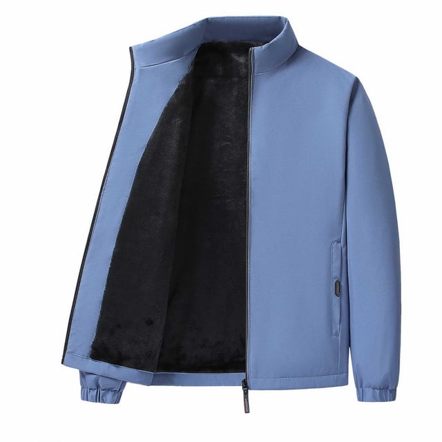 JHLZHS Denim Jacket Men's Jacket Fall Winter Thicken Windbreakers Jackets Padded Coats Men's Winter Jacket 086