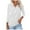 White, variant on Scyoekwg 3/4 Sleeve Shirts for Women Zipper Turndown Collar Tops Lightweight Tops for Women Trendy Tshirt Loose Solid Color Dressy Casual Blouses (Light Blue,M)