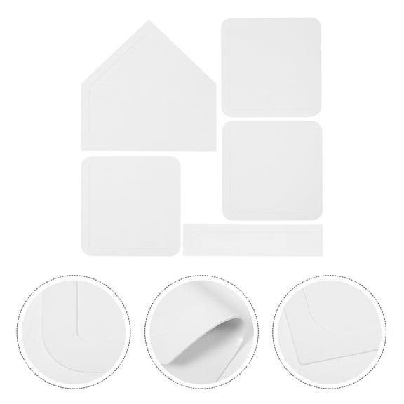 Worgeous Kickball Base White Rubber 5Pcs 11.8X3.7X0.08In