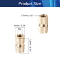 thumbnail image 2 of HUGFEGWE M4x12mm Female Thread Knurled Nuts,100PCS Hx6mm OD Brass Threaded Insert Embedment Nuts Hydraulic Welded Joint Injection Molding Assortment Kit for 3D Printing Injection Molding CJB91-24979, 2 of 7