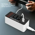 thumbnail image 4 of Recharge USB, Station de Recharge USB 65 W à 8 Ports, Concentrateur USB à Ports Multiples, Écran LCD Compact, Compatible avec Tablette IOS, Écouteurs bt et Plus, 4 of 8