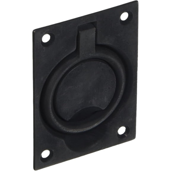 EnjinZZ 0395402 Flush Ring Pull, Distressed Oil Rubbed Bronze