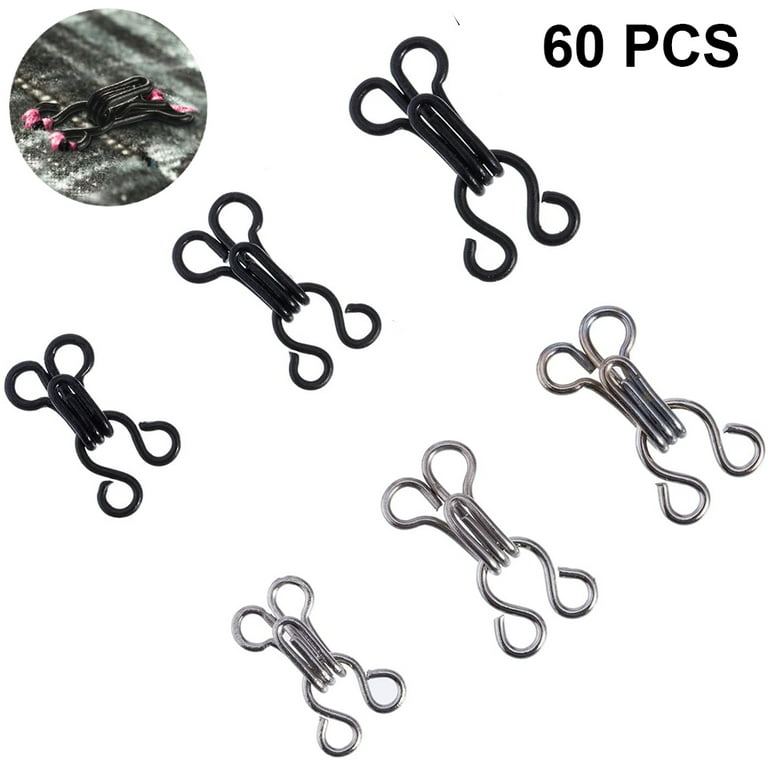 Sewing Hooks and Eyes Closure, Hand Hook for Bra, Sewing Snaps Clothing  Fixing Tools, Hook and Eye Latch for Clothing, with Metal Snaps Buttons  Fasteners Press Studs 