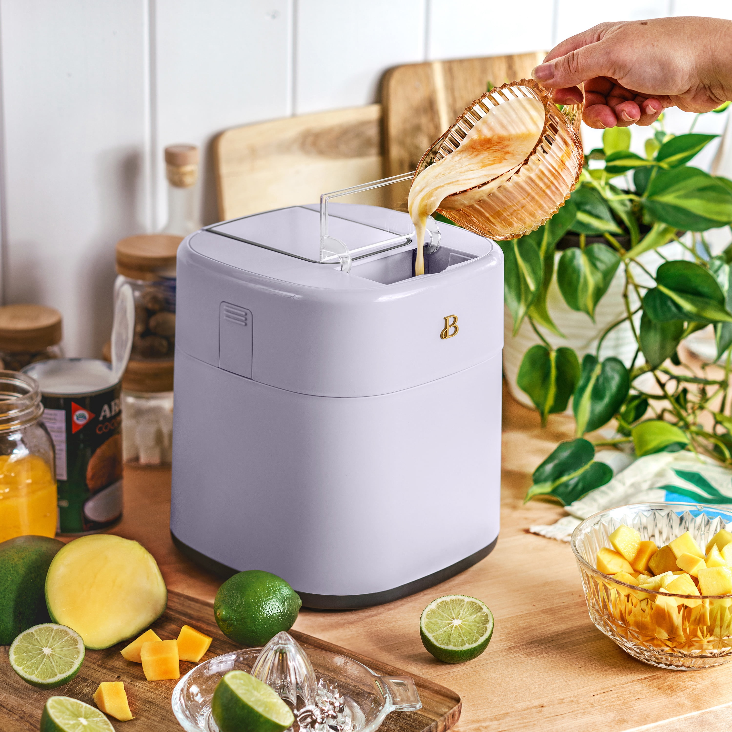 Beautiful 1.5 Qt Ice Cream Maker with Touch Activated Display, Lavender by Drew Barrymore