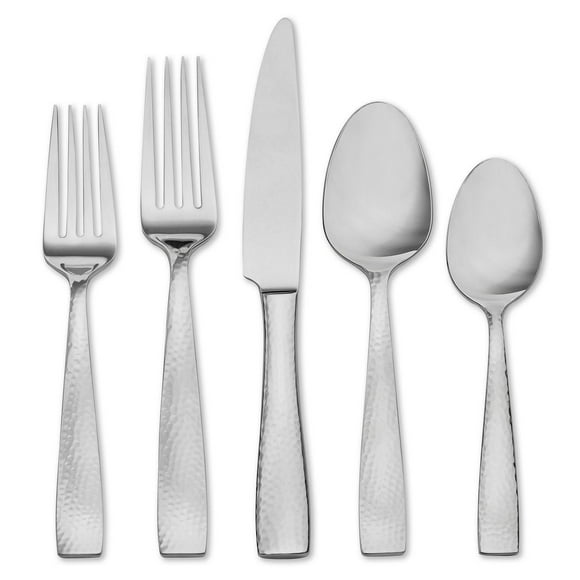 Hampton Forge Vento Hammered Flatware Set, 20 Piece Set