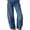navy, variant on Women High Waist Barrel Leg Jeans, Vintage Washed Denim Stitched Detail Baggy Wide Leg Casual Jeans
