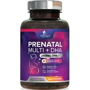 Prenatal Vitamins for Women with Folic Acid + Omega 3 DHA for Fetal Brain Development, Best Prenatal Vitamin Supplement, Daily Pregnancy Multivitamin Nutritional Support, Non-GMO - 120 Softgels