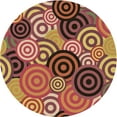 thumbnail image 1 of Ahgly Company Tapis d'Intérieur Lavable à la Machine, Carré, Transitionnel, Bronze Brun, Tapis de Zone, 3 Pieds Carré, 1 of 7