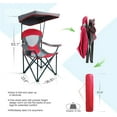 thumbnail image 2 of Heavy Duty Canopy Lounge Chair Sunshade Hiking  with Cup Holder, 2 of 7