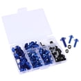 thumbnail image 3 of Kit completo de 158 tornillos y tuercas para carenado de motocicleta, color azul, 3 of 5