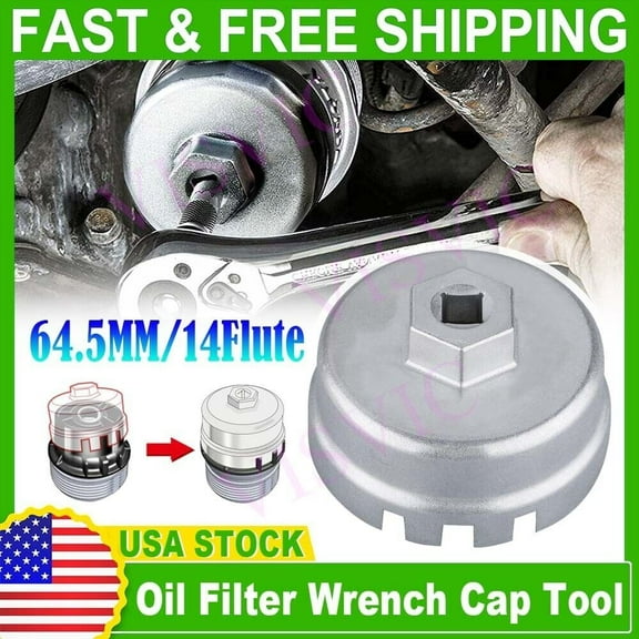 For Toyota Lexus Oil Filter Cap Wrench Socket Cup Remover Tool 64.5mm 14Flutes