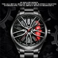 thumbnail image 7 of Kugisaki Mens Wrist Watch Creative 3D Spinning Car Wheel Rotating Watches Rim Hub Fashion Quartz Stylish Wristwatch with Stainless Steel Strap, 7 of 7