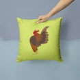 thumbnail image 2 of Malaysian Serama Chicken Green Fabric Decorative Pillow, 2 of 4