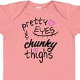 thumbnail image 4 of Inktastic Pretty Eyes and Chunky Thighs Pink Hearts Boys or Girls Baby Bodysuit, 4 of 5