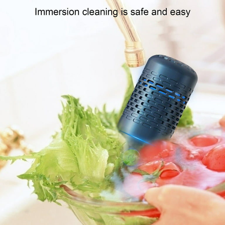 Cheers.US 4400mAh Portable Capsule Shape Fruit Vegetable Washing Machine,  USB Wireless Fruit Vegetable cleaner device, Food Purifier for Cleaning  Fruits and Vegetables, Rice, Meat 