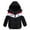 Black, variant on Boys Winter Coat Kids Zipper Windproof Stripe Coats Baby Girls Winter Hooded Coats Boys' Outerwear Jackets Black 18 Months-24 Months