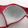 thumbnail image 5 of CFLVAEK Plus Size Bras for Women Push Up Wireless Everyday Bra Comfort Full Coverage Tshirt Bra Elegant Rhinestone Print Bralette Red XXL, 5 of 7