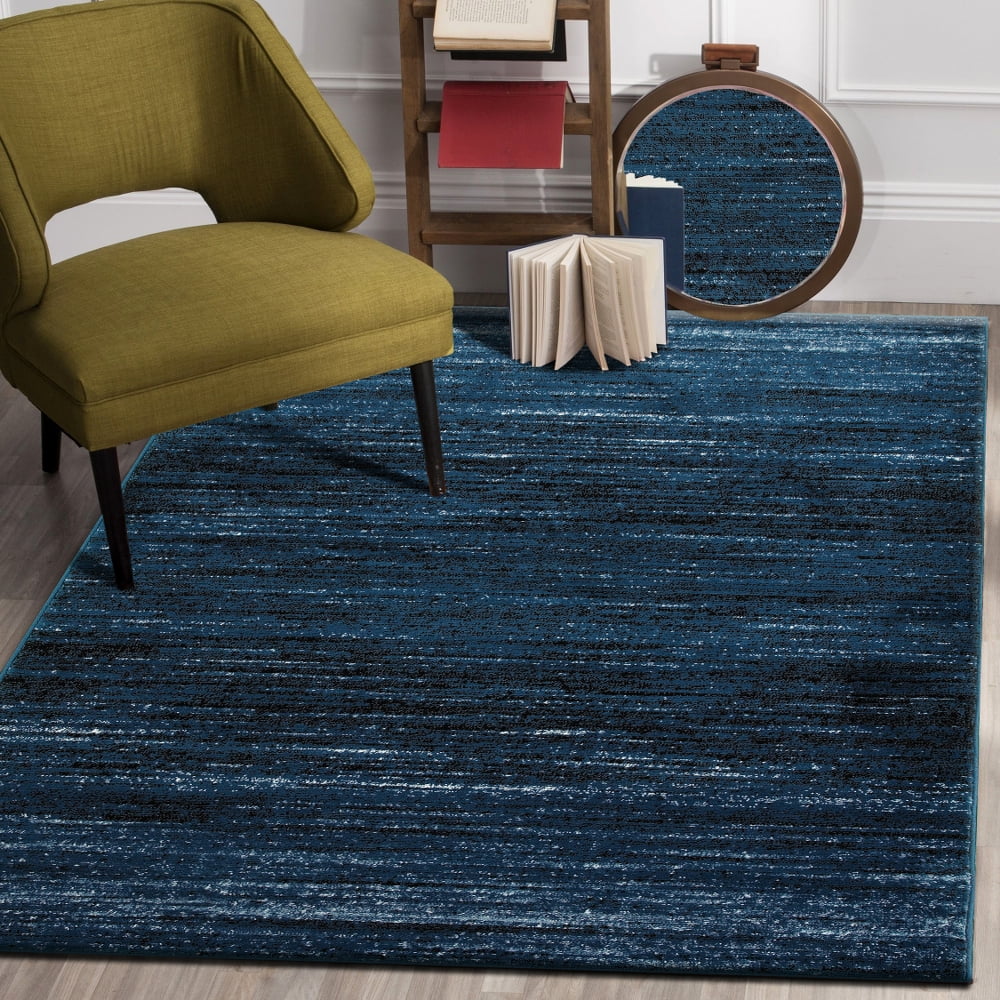 LR Home Matrix Oceanic Adventurer Soft Blue / Black Indoor Area Rug (5