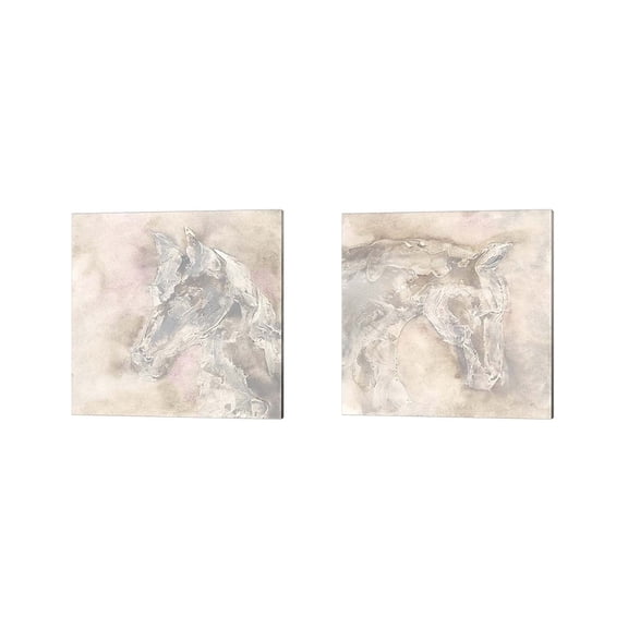 Metaverse Chris Paschke 'Gray Head' Canvas Art (Set of 2)