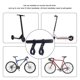 thumbnail image 5 of Extensor de manillar de bicicleta Toystoory con abrazaderas dobles soporte de extensión Negro aleación de aluminio, 5 of 6
