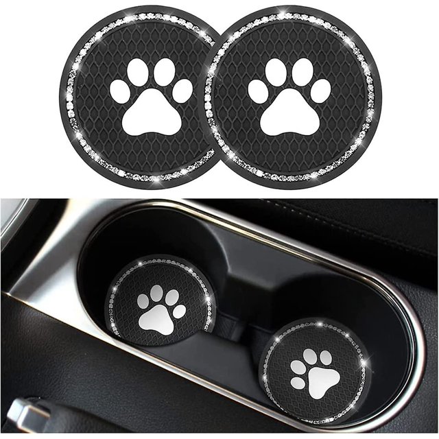 2 posavasos universales para taza de coche, 2,75 pulgadas, soporte para taza de coche con pata de perro, juego de almohadillas de inserción (yu-1) LingWen 8390605457289