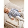 thumbnail image 4 of RUINIXCW New to The Crew Baby Boy Girl Fall Winter Outfit Bubble Romper Newborn Baby Boy Girl Hospital Coming Home Outfit Waffled Striped Letter Long Sleeve Bodysuit, 4 of 9