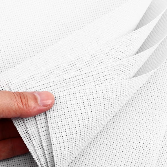 BESTYASH Diyeah Embroidery Fabric 12pcs Mesh Canvas Sheets for DIY Cross Stitch and Embroidery Projects