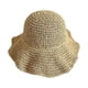 thumbnail image 3 of Sombreros de sol para mujer, sombrero de playa de verano de ala ancha para mujer, sombrero de paja de viaje plegable para mujer, 3 of 3