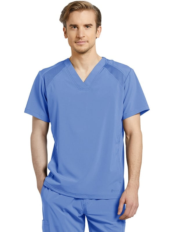 Fit by White Cross Men's VNeck Solid Scrub Top