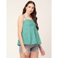 thumbnail image 4 of Moomaya Summer Tops For Women Adjustable Shoulder Strap Casual Solid Tank Top, 4 of 9