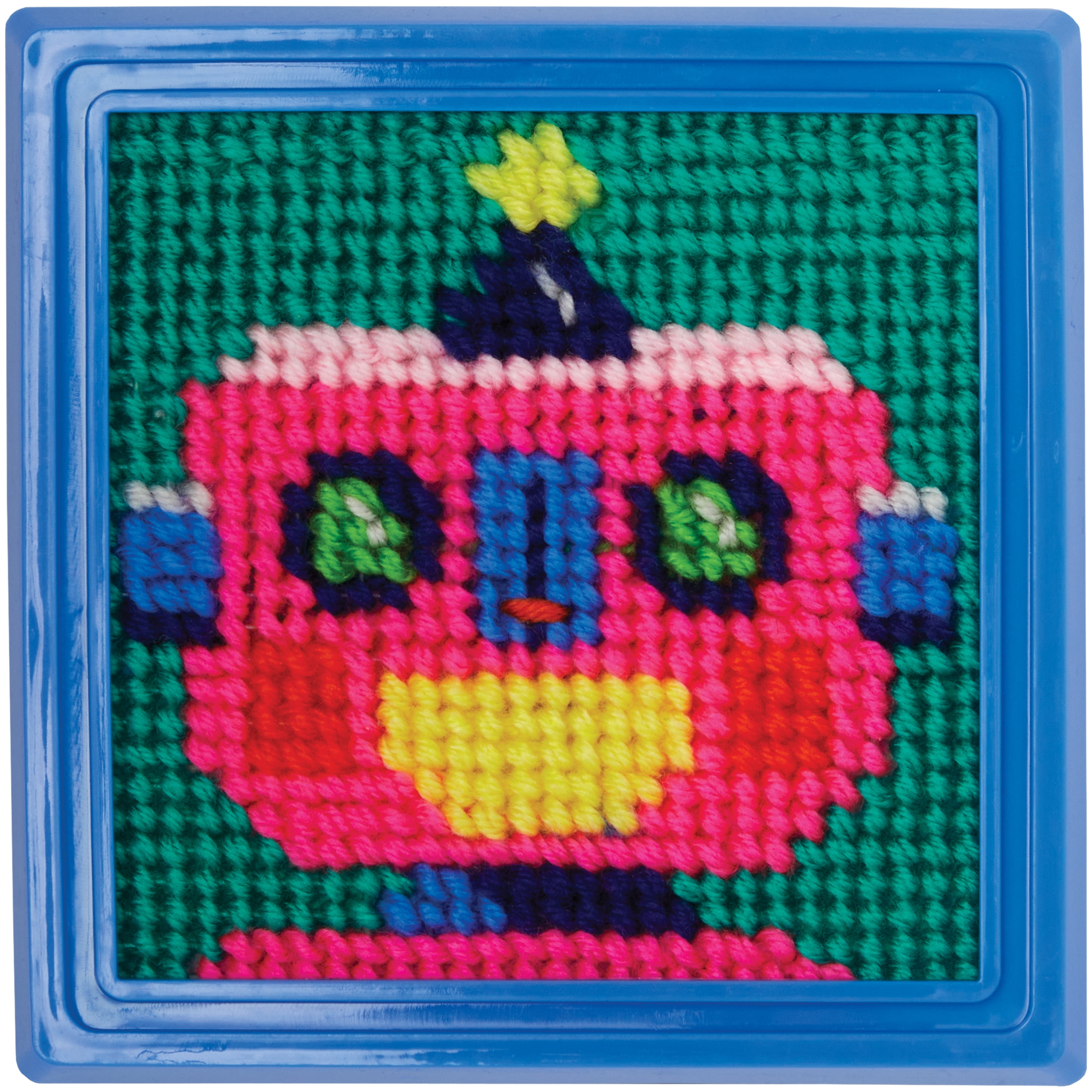 Smarts & Crafts Go: Needlepoint Kit, 40 Pieces, Multi-Color, for Kids Ages 8+