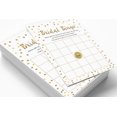 thumbnail image 3 of Inkdotpot Bridal Wedding Shower Bachelorette Party Bulk Blank Square Fill In Gift Ideas 50Gold ConfettiBingoGameCards, 3 of 7