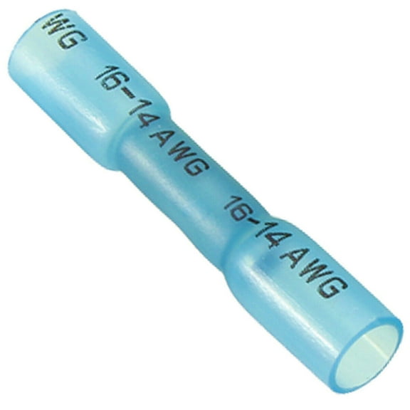 1000pcs Blue 14-16 Gauge AWG Heat Shrink Butt Wire Connectors Crimp Terminals US