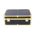 thumbnail image 5 of Anqidi Gold/Black Barber Case Stylist Hairdressing Toolbox Clipper Trimmer Organizer Metal Storage Box Portable Suitcase, 5 of 12