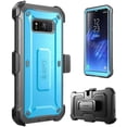 thumbnail image 4 of Samsung Galaxy S8 Case, SUPCASE Full-body Rugged Holster Case with Built-in Screen Protector for Galaxy S8 (2017 Release), Not Fit Galaxy S8 Plus, Unicorn Beetle Shield Series (Blue), 4 of 7